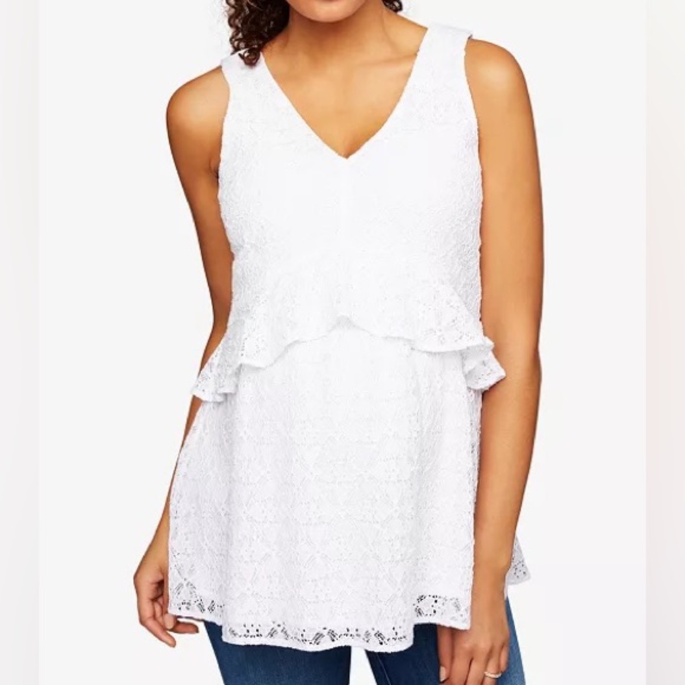 NWT A Pea in the Pod Peplum Maternity Top